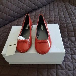 DOLCE @ GABBANA GIRLS PATENET LEATHER FLATS